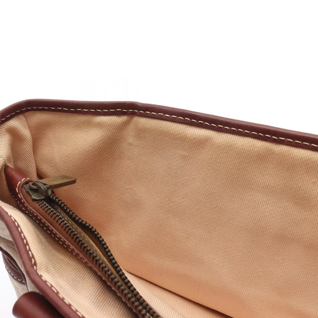 CELINE Celine Boogie Paris Macadam Handbag Canvas Leather Beige Brown Used Women image 6