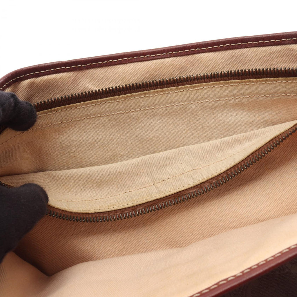 CELINE Celine Boogie Paris Macadam Handbag Canvas Leather Beige Brown Used Women image 8
