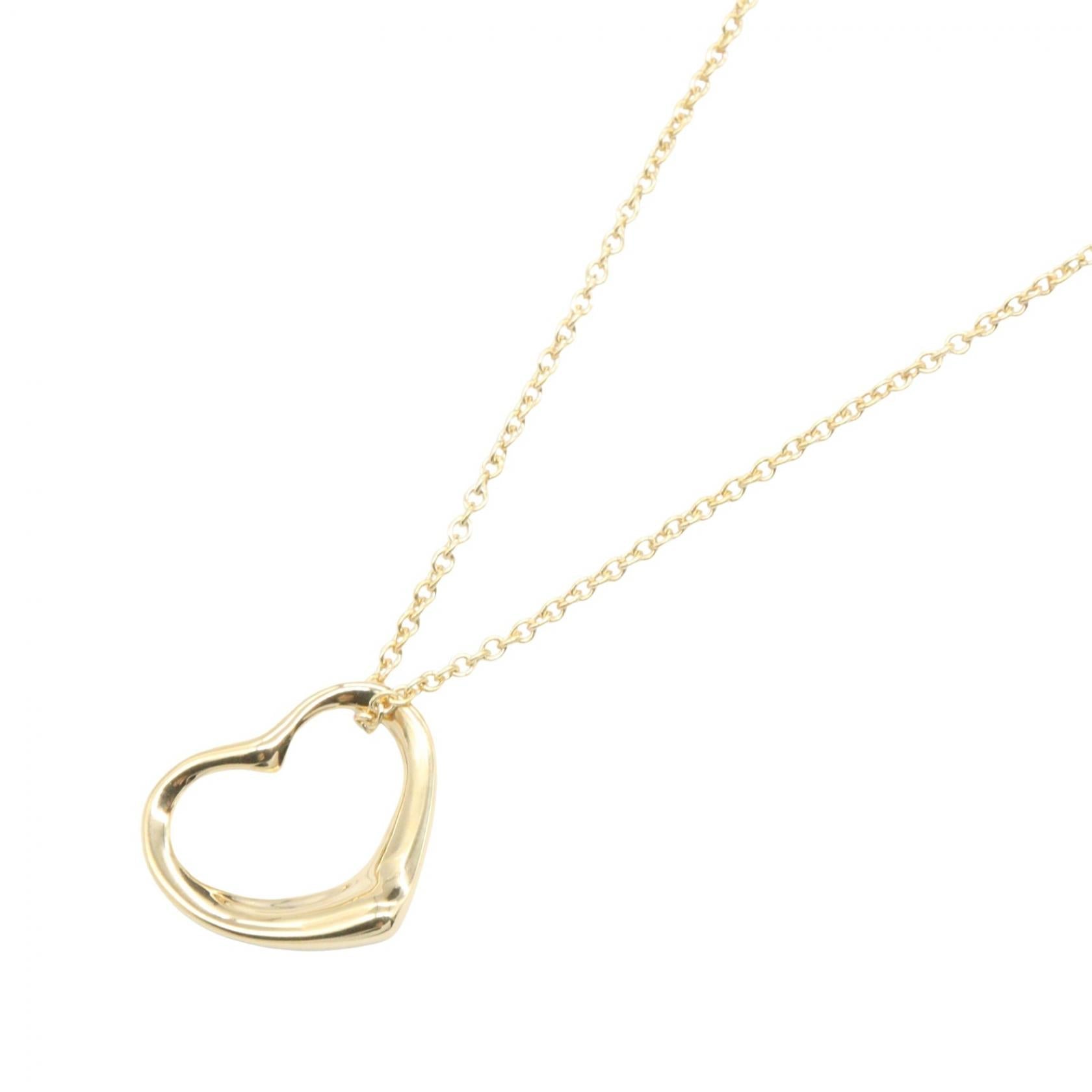 TIFFANY＆CO Tiffany＆co Open Heart Necklace Small Necklace Gold K18 (yellow Gold) image 1