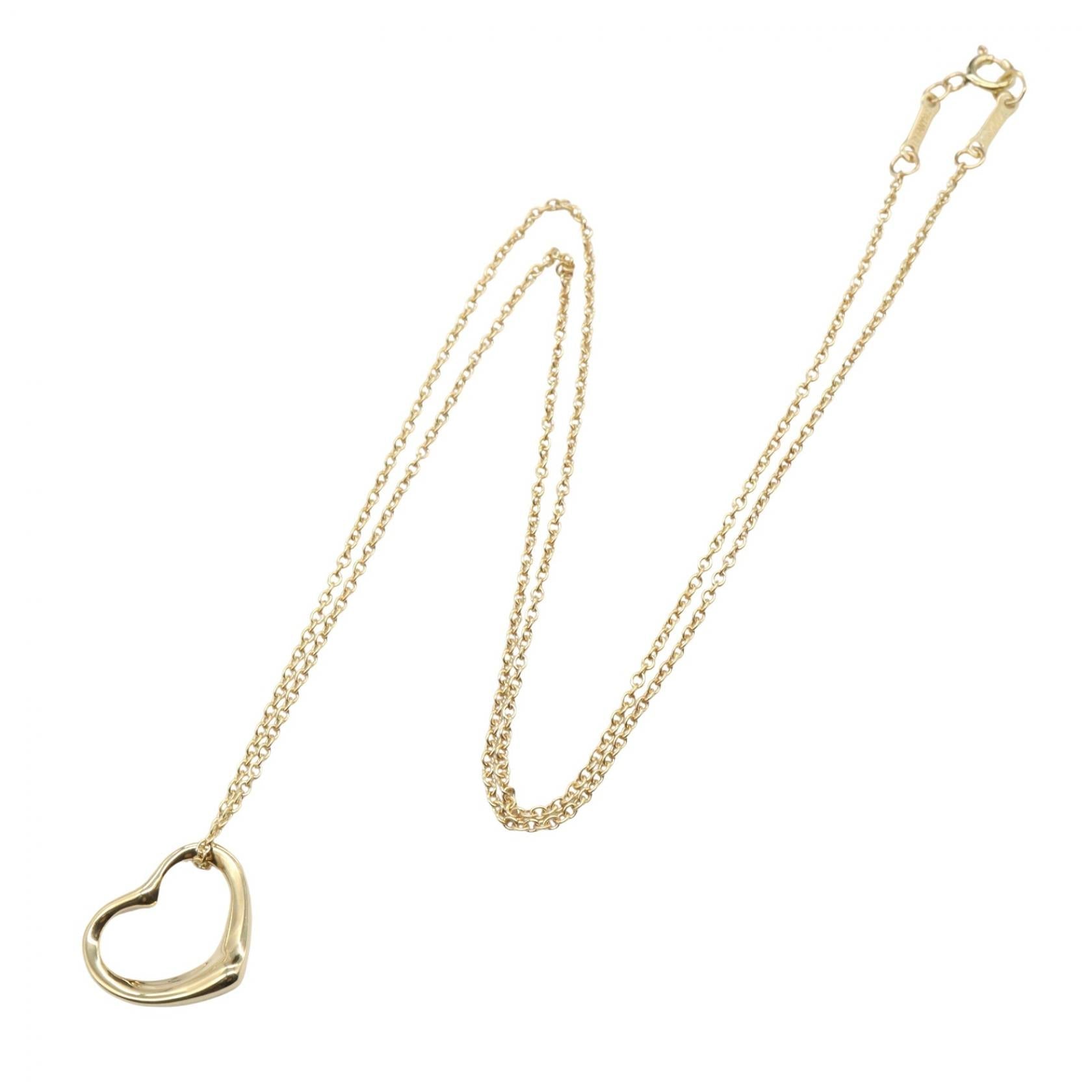 TIFFANY＆CO Tiffany＆co Open Heart Necklace Small Necklace Gold K18 (yellow Gold) image 2