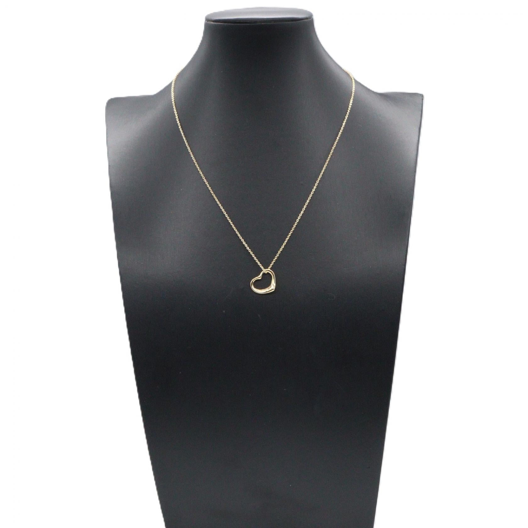 TIFFANY＆CO Tiffany＆co Open Heart Necklace Small Necklace Gold K18 (yellow Gold) image 6