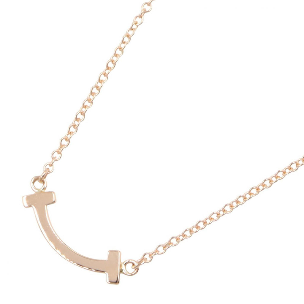 TIFFANY＆CO Tiffany＆co T Smile Mini Necklace Necklace Gold K18pg（rose Gold） image 1