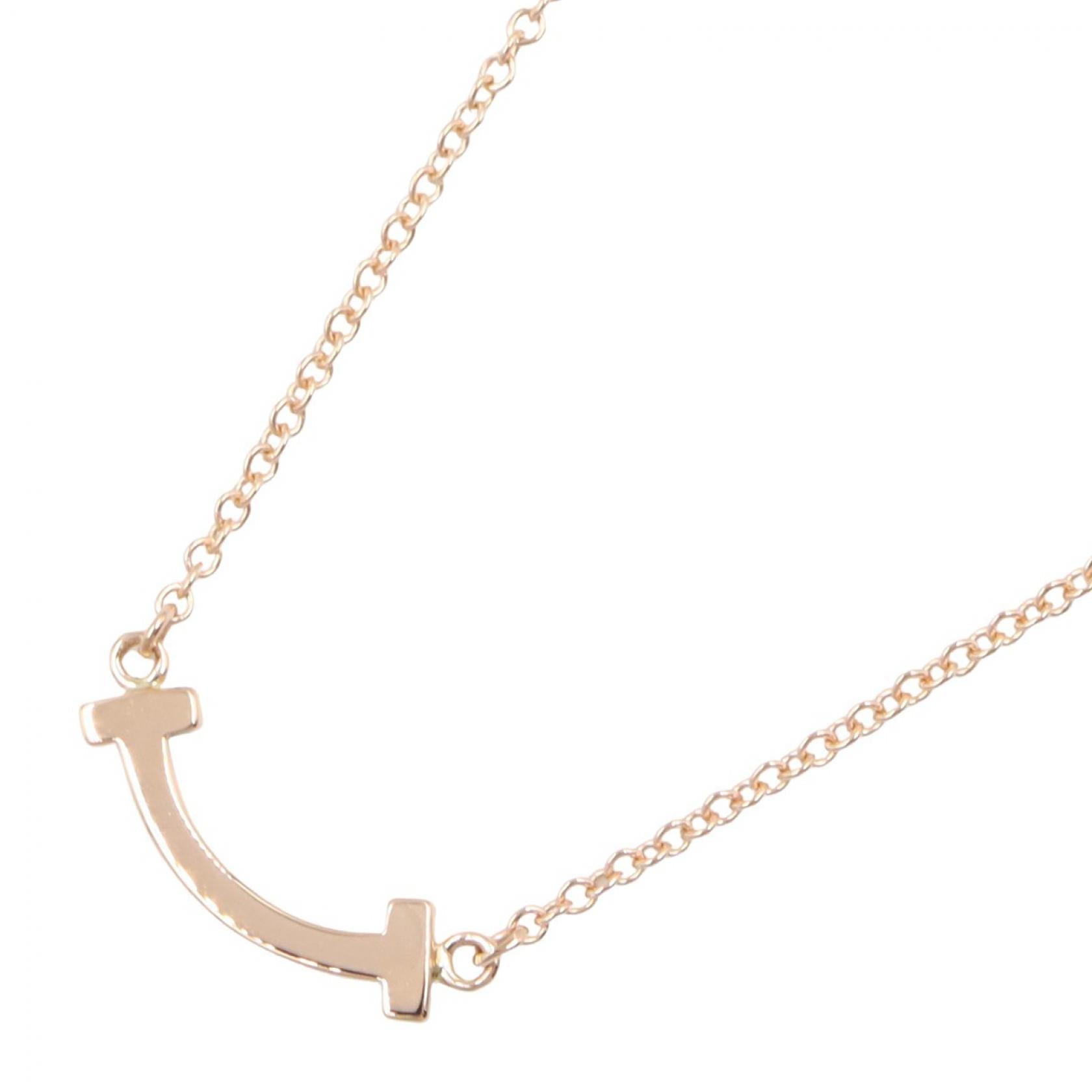 TIFFANY＆CO Tiffany＆co T Smile Mini Necklace Necklace Gold K18pg（rose Gold） image 1