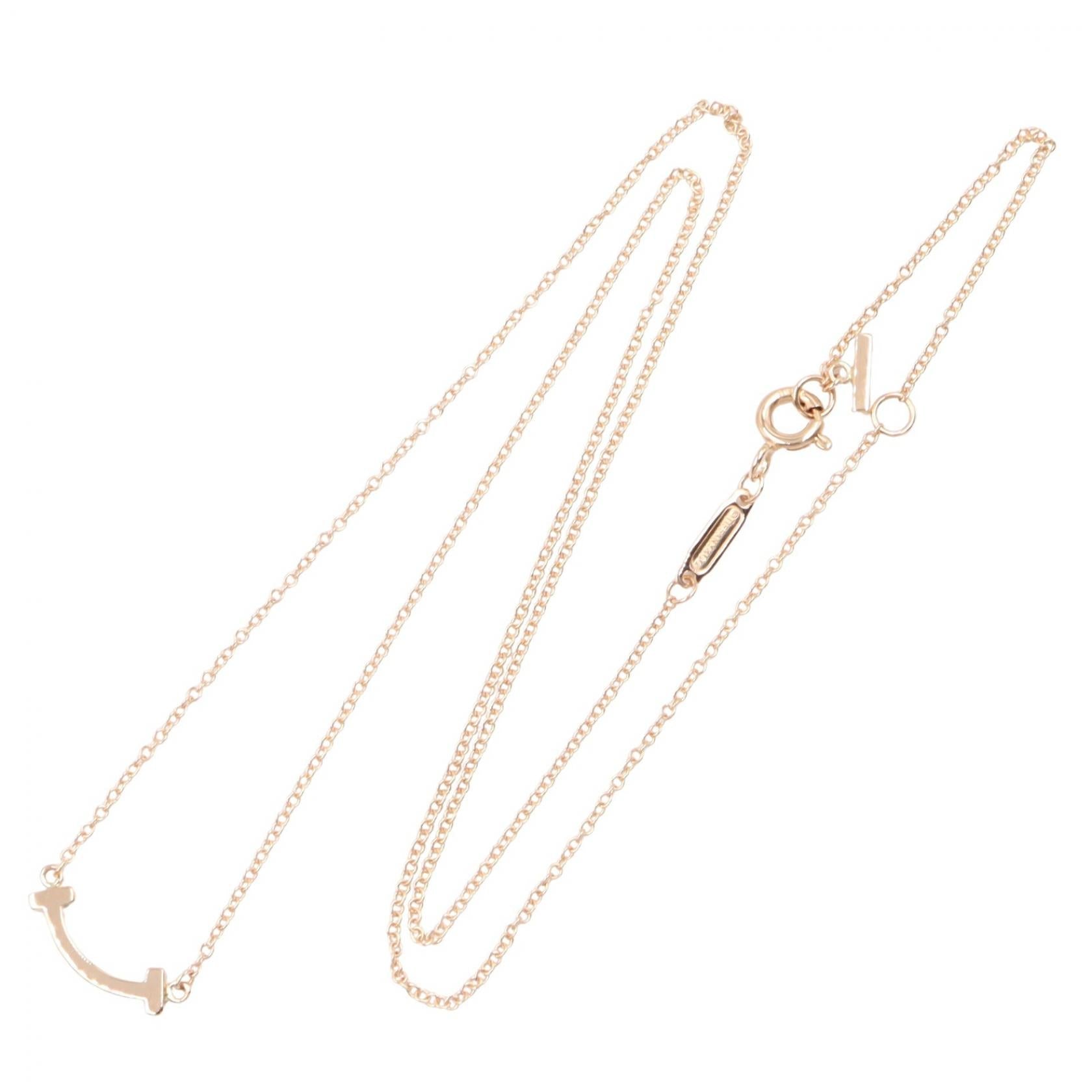 TIFFANY＆CO Tiffany＆co T Smile Mini Necklace Necklace Gold K18pg（rose Gold） image 2