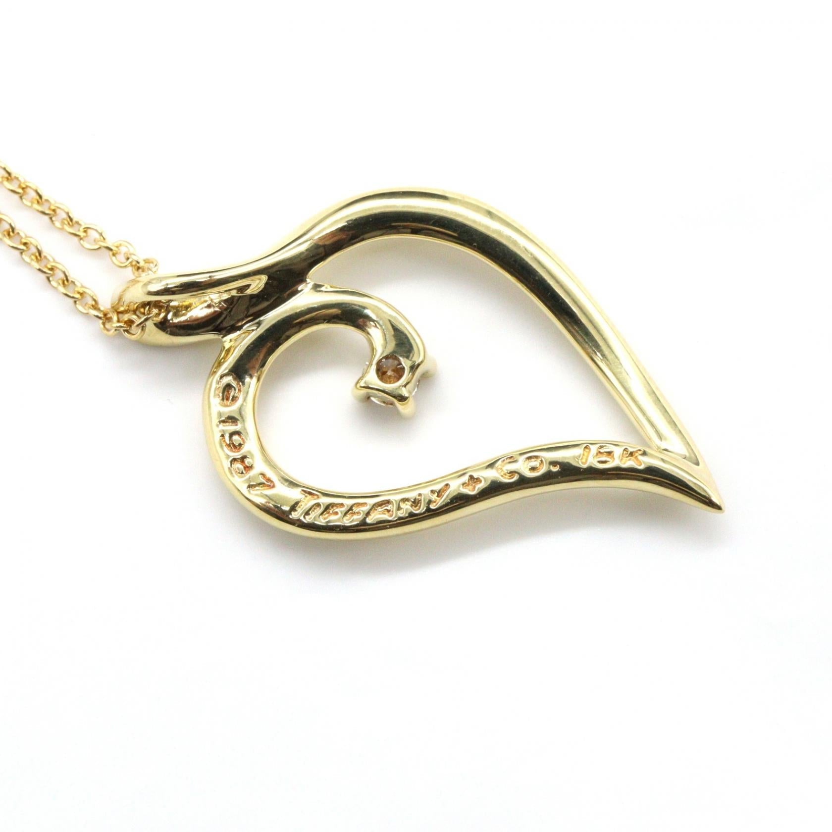 TIFFANY＆CO Tiffany＆co Leaf Necklace Diamond Necklace Gold/Clear K18 (yellow Gold)×diamond image 5