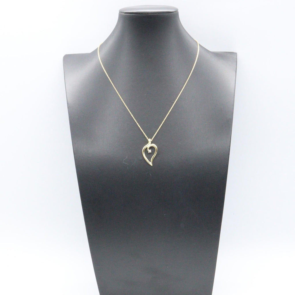 TIFFANY＆CO Tiffany＆co Leaf Necklace Diamond Necklace Gold/Clear K18 (yellow Gold)×diamond image 6