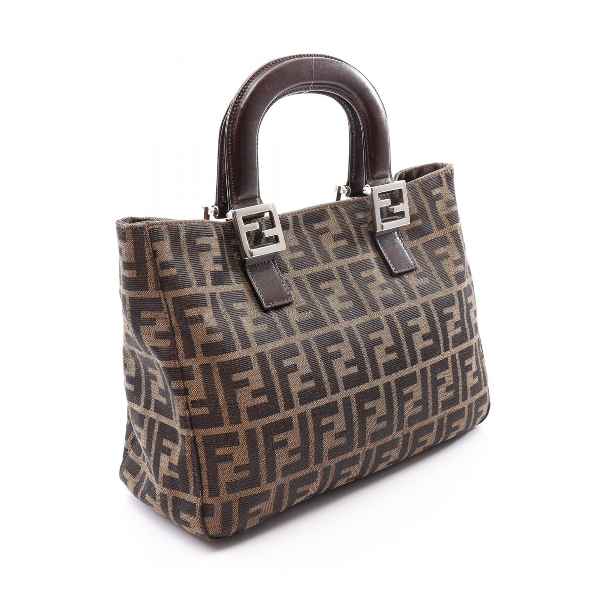 FENDI Fendi Zucca Tote Bag Brown Canvas×leather image 2