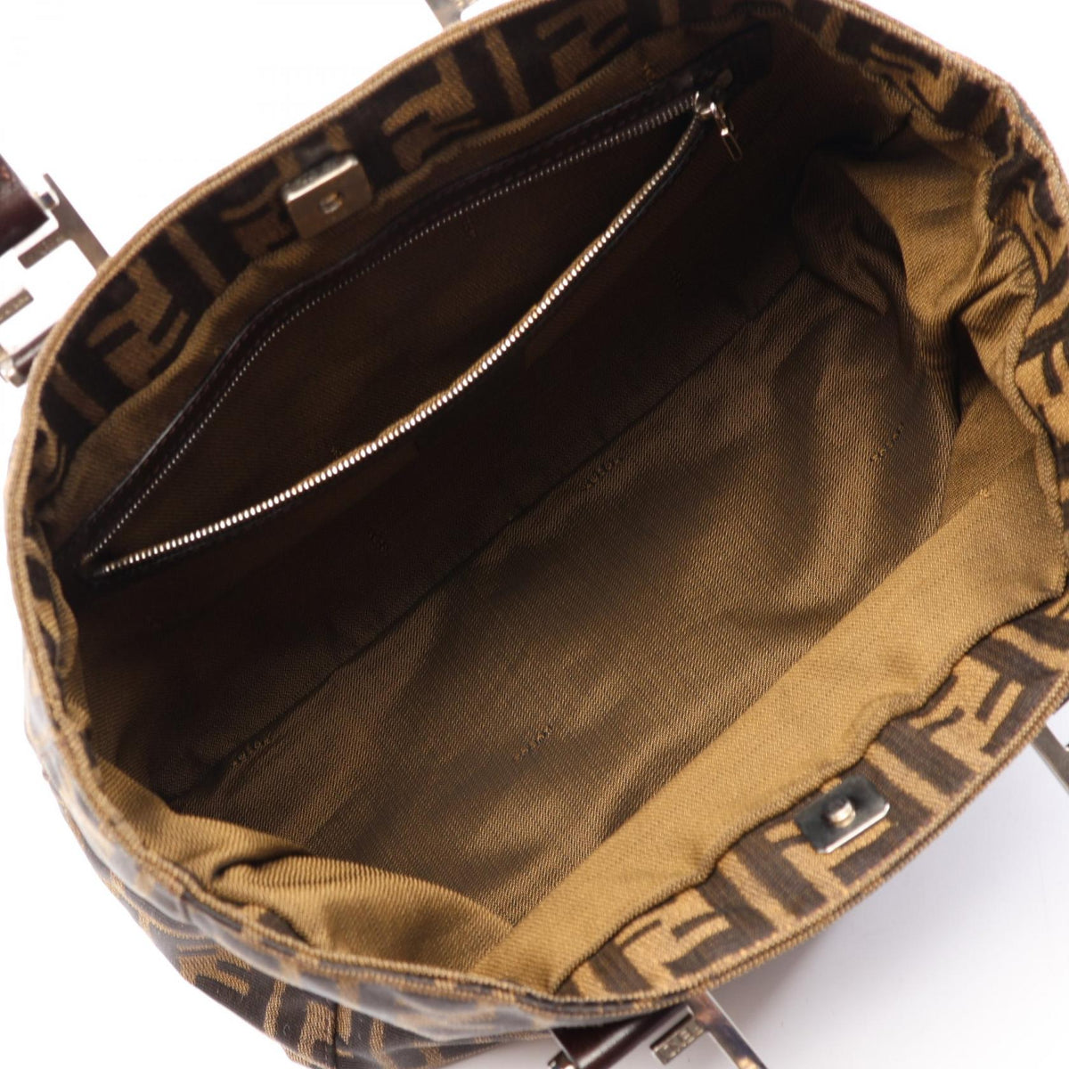 FENDI Fendi Zucca Tote Bag Brown Canvas×leather image 3