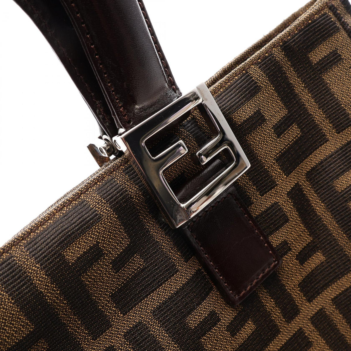 FENDI Fendi Zucca Tote Bag Brown Canvas×leather image 9