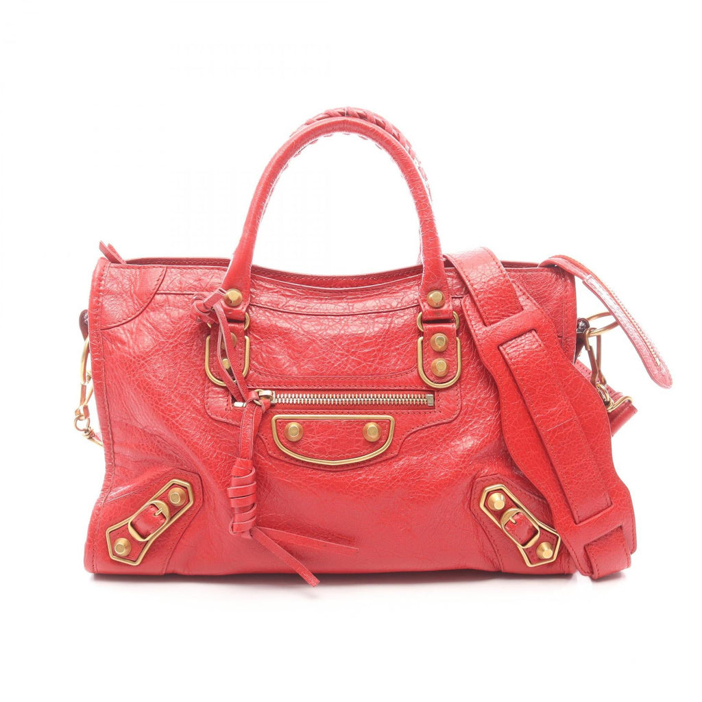 BALENCIAGA Balenciaga Le City Small 2way Handbag Red Leather image 1