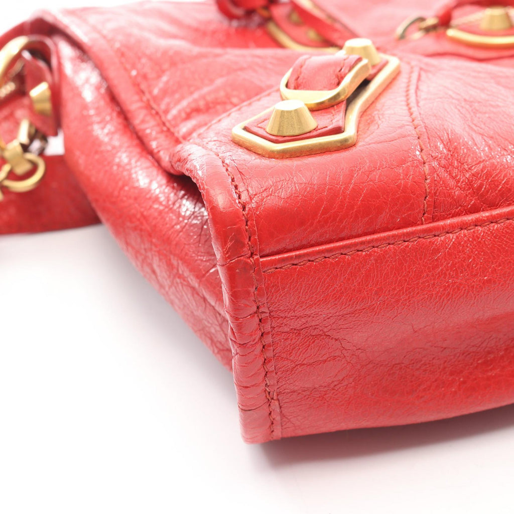BALENCIAGA Balenciaga Le City Small 2way Handbag Red Leather image 11