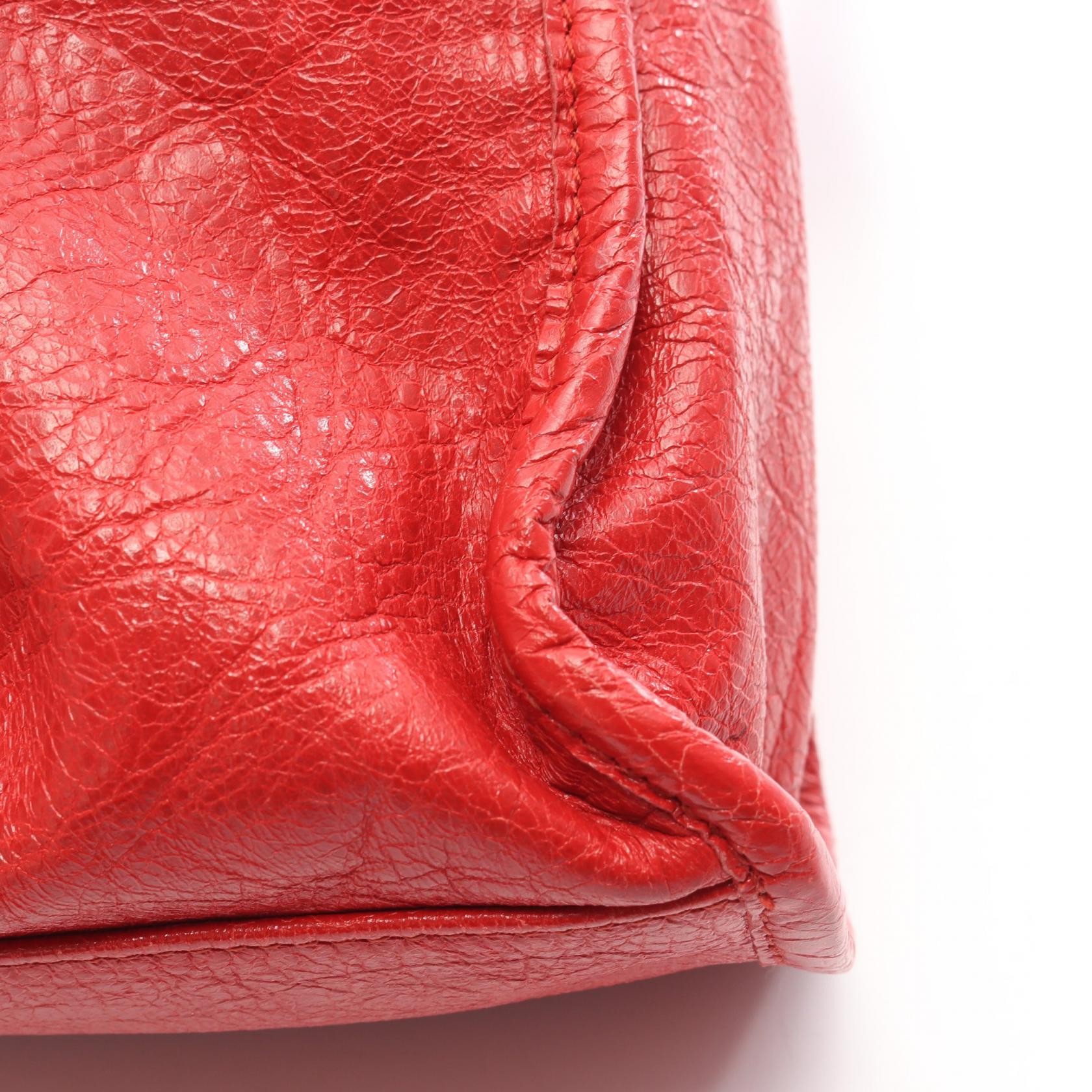 BALENCIAGA Balenciaga Le City Small 2way Handbag Red Leather image 13