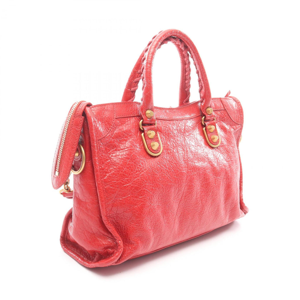 BALENCIAGA Balenciaga Le City Small 2way Handbag Red Leather image 2