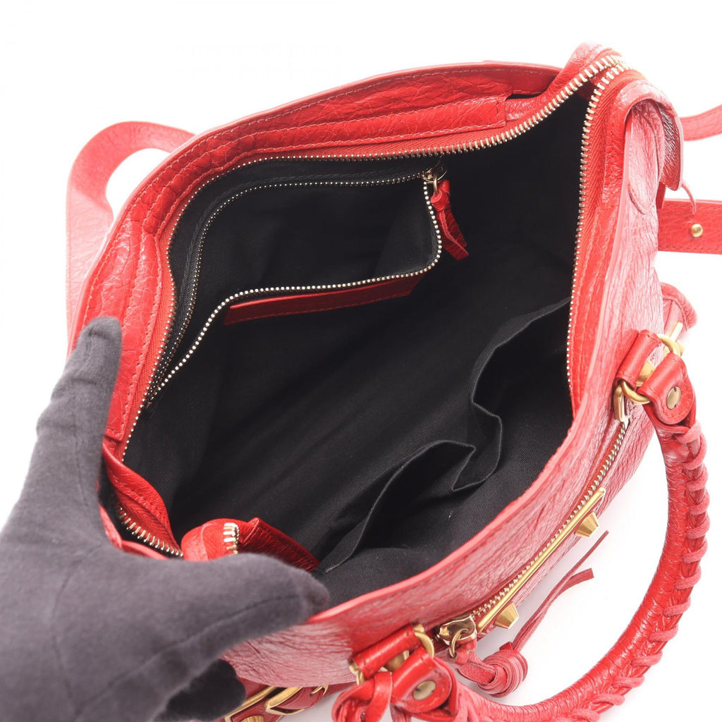 BALENCIAGA Balenciaga Le City Small 2way Handbag Red Leather image 3