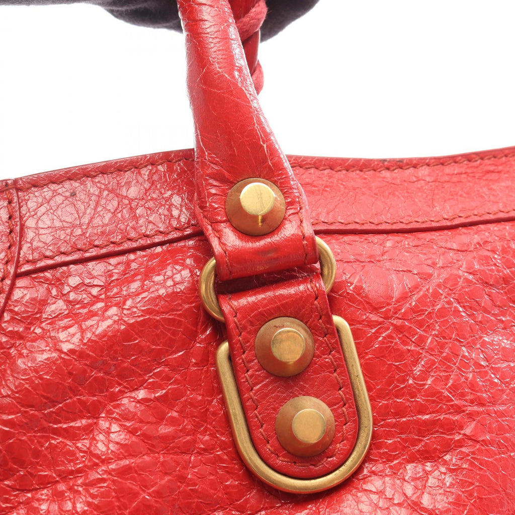 BALENCIAGA Balenciaga Le City Small 2way Handbag Red Leather image 6