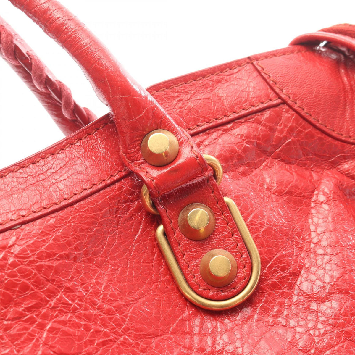 BALENCIAGA Balenciaga Le City Small 2way Handbag Red Leather image 7