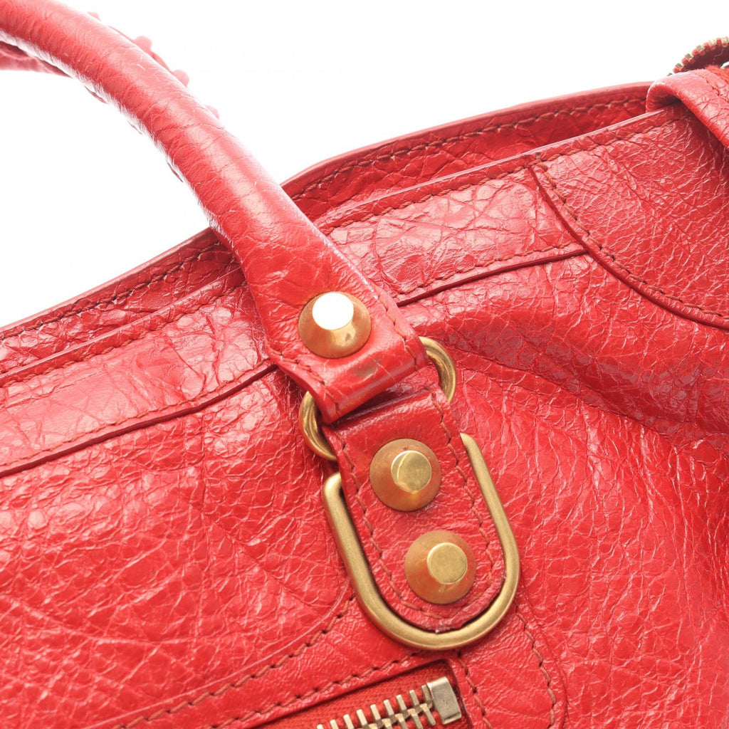 BALENCIAGA Balenciaga Le City Small 2way Handbag Red Leather image 8