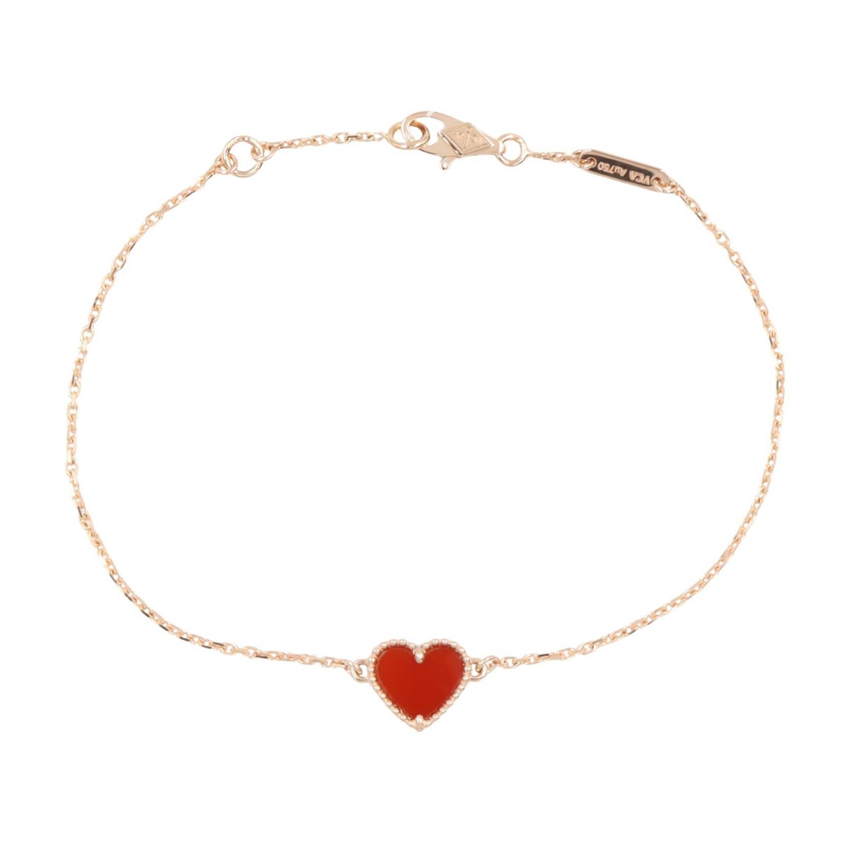 VAN CLEEF & ARPELS Van Cleef & Arpels Sweetheart Carnelian Bracelet Bracelet Gold/Red K18pg（rose Gold）×carnelian Vcarn59l00 image 1