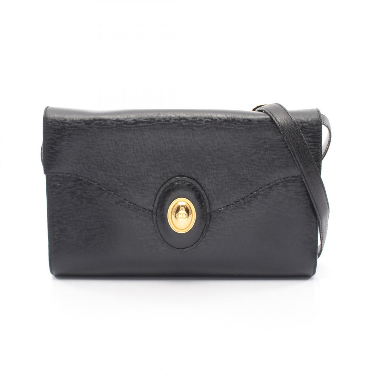DIOR Christian Dior Cd Logo Vintage Shoulder Crossbody Bag Leather Black Used Women image 1