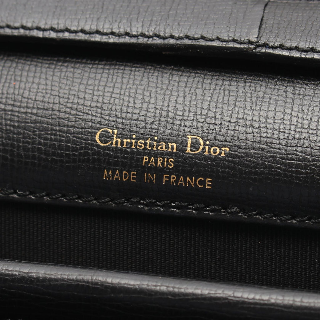 DIOR Christian Dior Cd Logo Vintage Shoulder Crossbody Bag Leather Black Used Women image 4