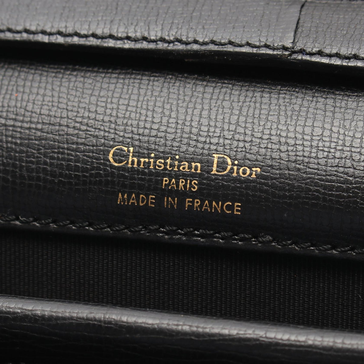 DIOR Christian Dior Cd Logo Vintage Shoulder Crossbody Bag Leather Black Used Women image 4