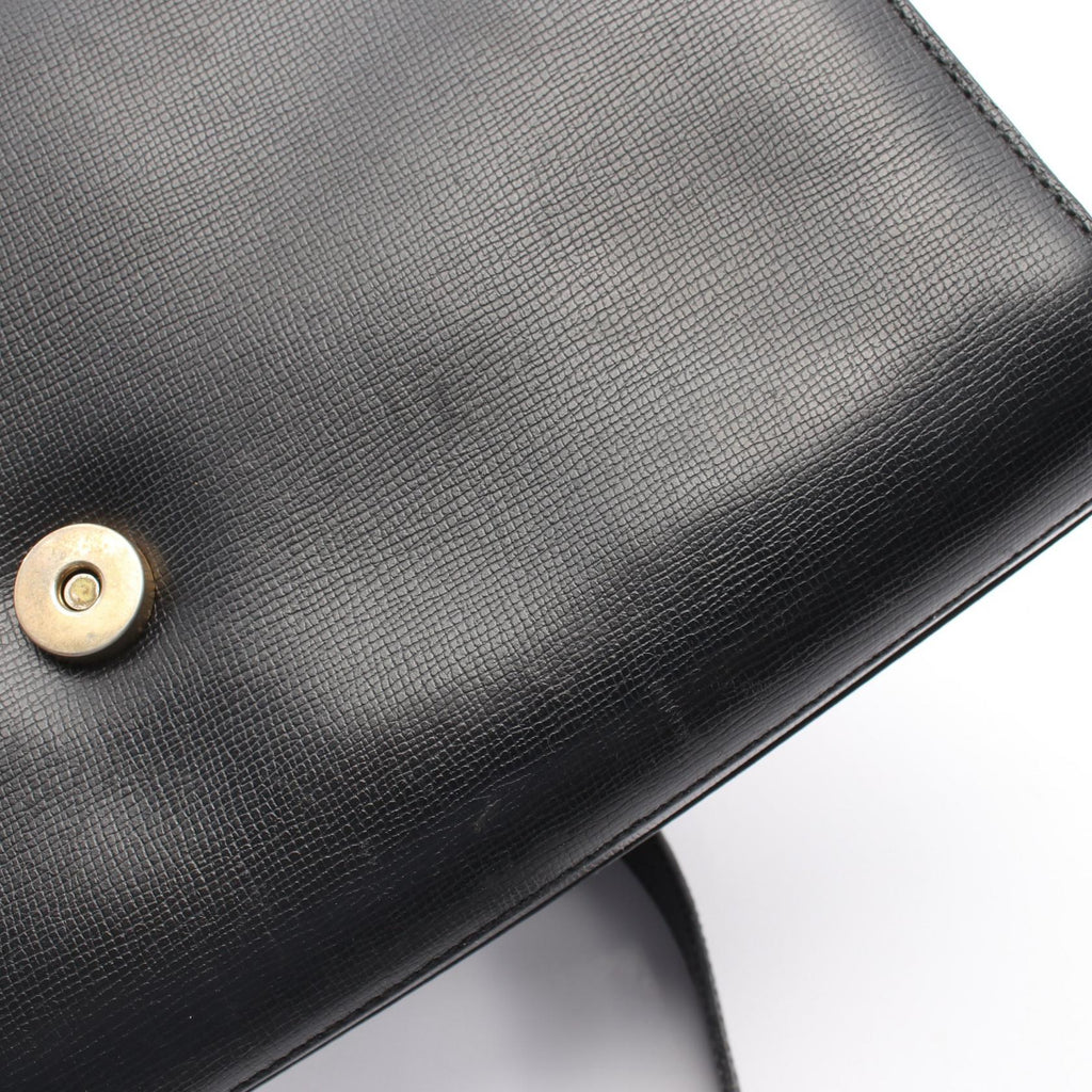 DIOR Christian Dior Cd Logo Vintage Shoulder Crossbody Bag Leather Black Used Women image 8