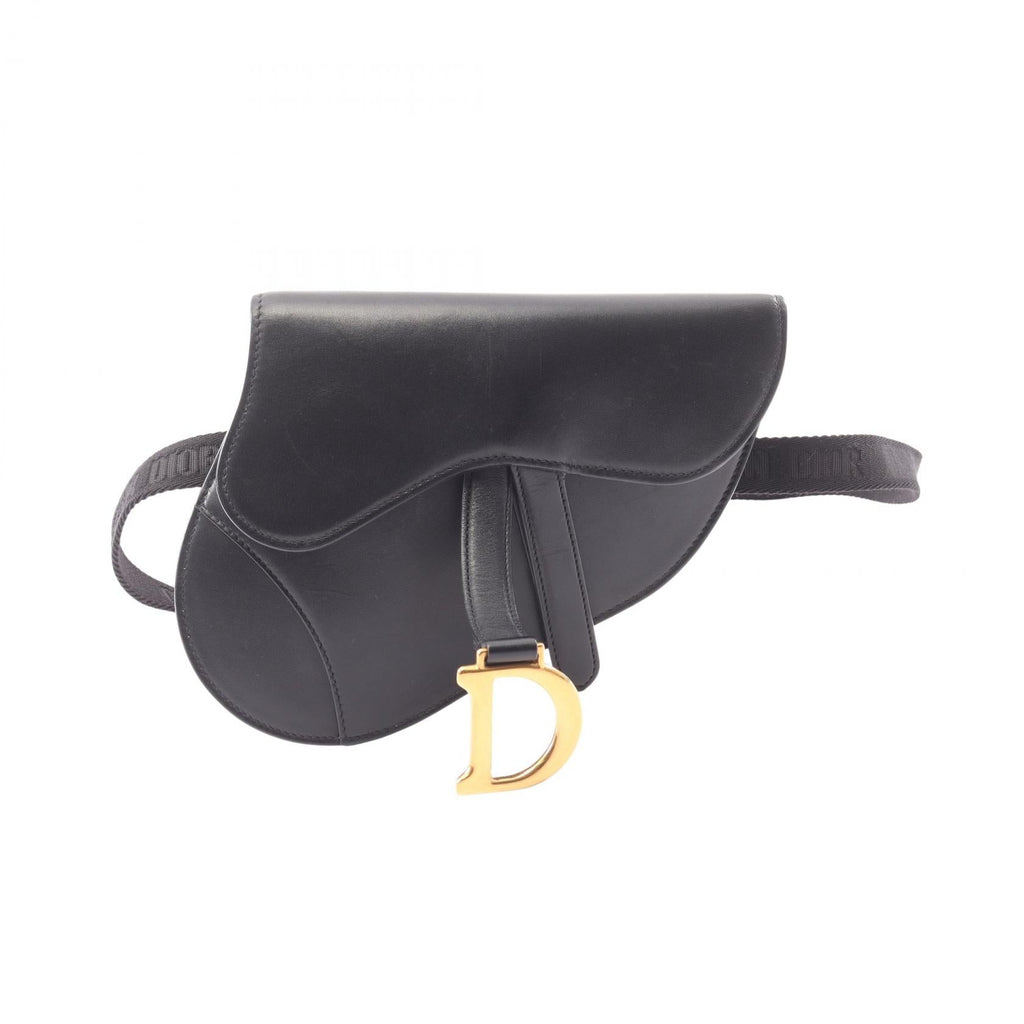 DIOR Dior Saddle Bag Waist Bag Body Bag Black Leather image 1
