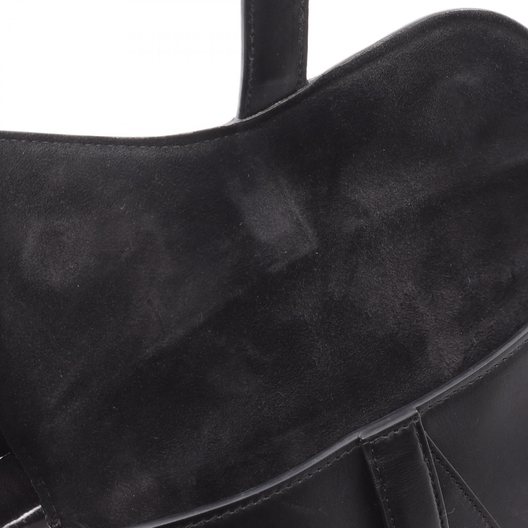 DIOR Dior Saddle Bag Waist Bag Body Bag Black Leather image 5