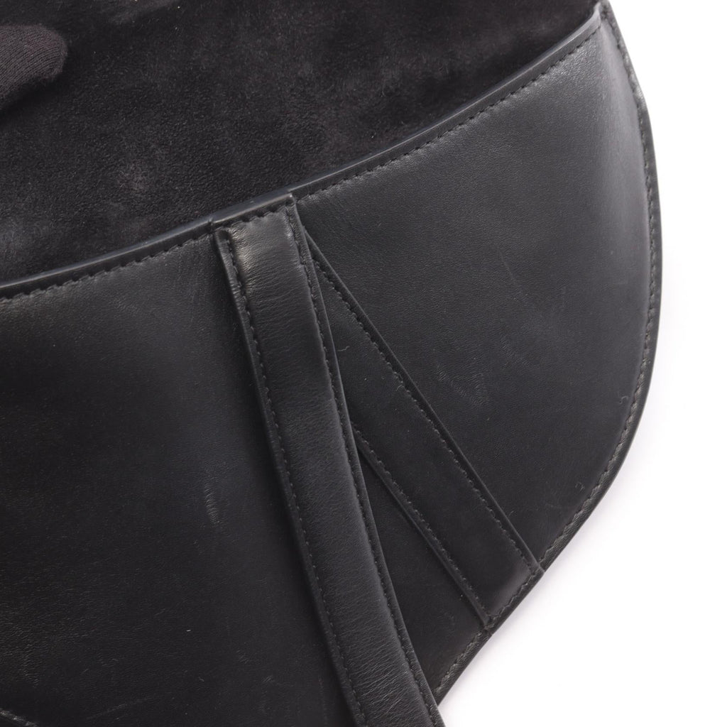 DIOR Dior Saddle Bag Waist Bag Body Bag Black Leather image 7