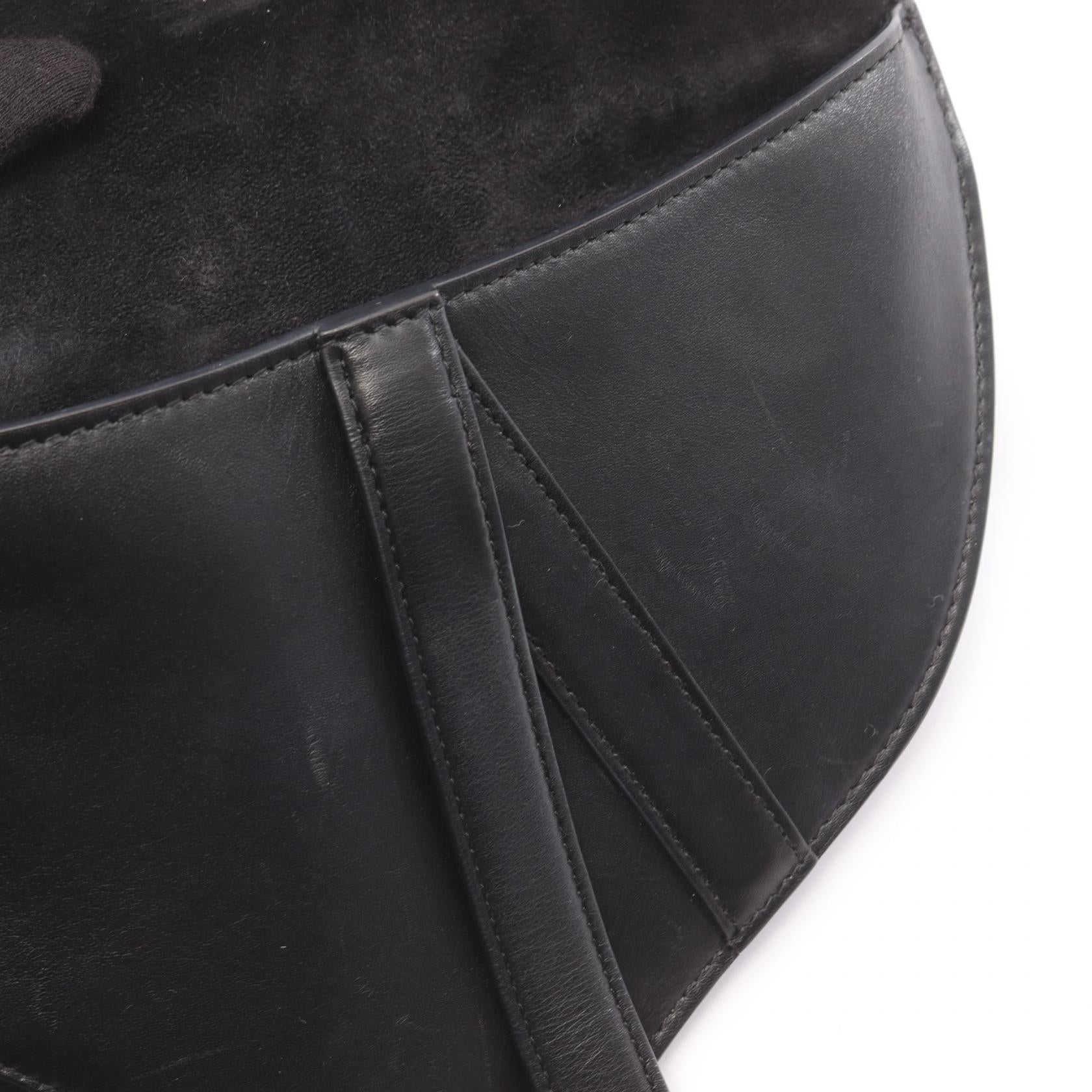 DIOR Dior Saddle Bag Waist Bag Body Bag Black Leather image 7