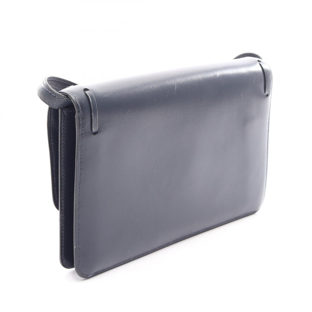 HERMES Hermes Vintage Tassel Crossbody Shoulder Bag Box Calf Leather Blue Indigo Used L image 2