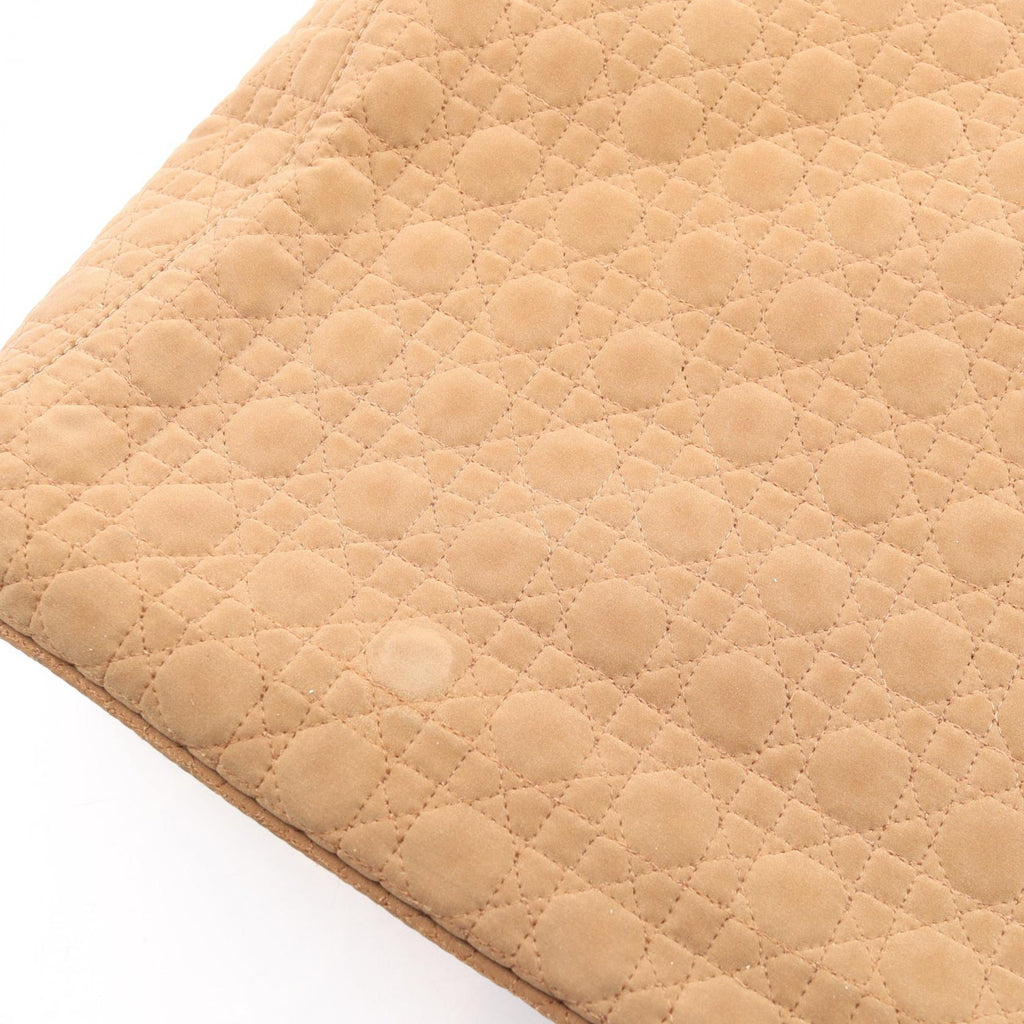 DIOR Christian Dior Lady Dior Large Cannage Tote Hand Bag Nylon Beige Used Women image 10