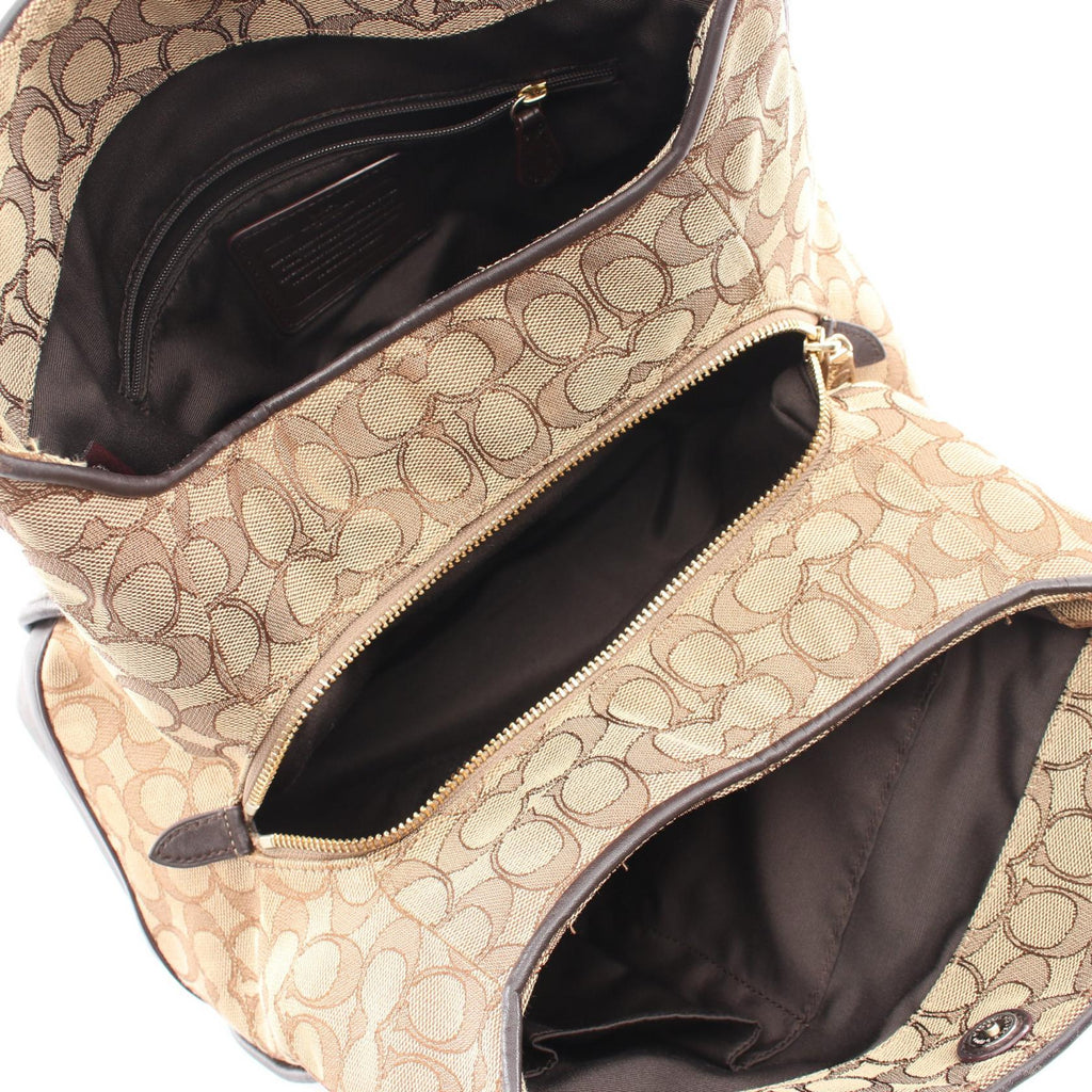 COACH Coach Outline Signature Phoebe Shoulder Bag Beige/Brown Canvas×leather F36424 image 3