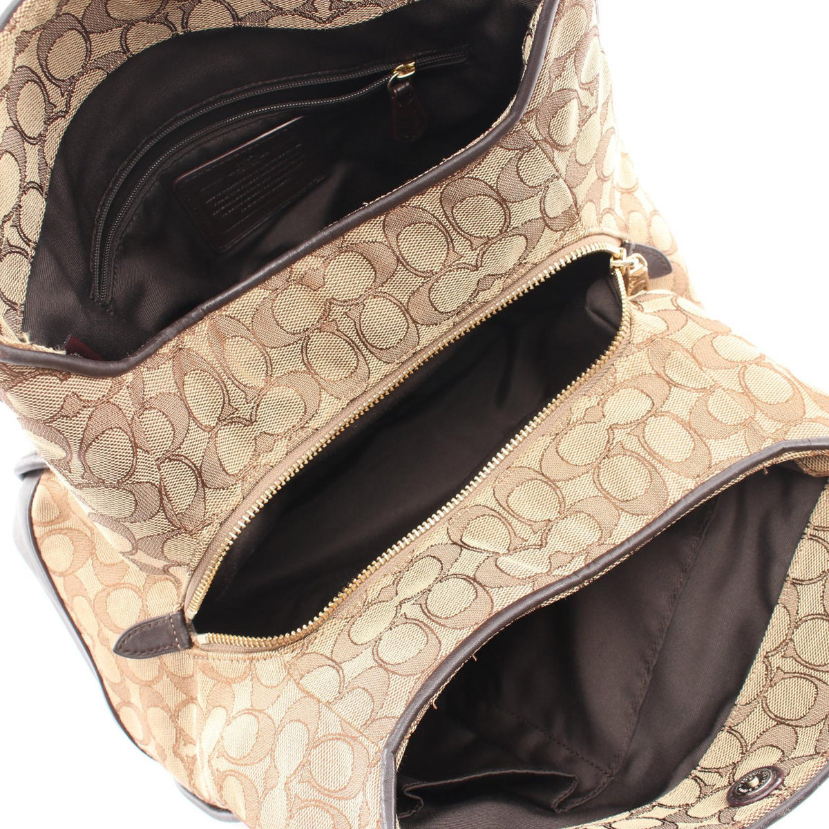 COACH Coach Outline Signature Phoebe Shoulder Bag Beige/Brown Canvas×leather F36424 image 3