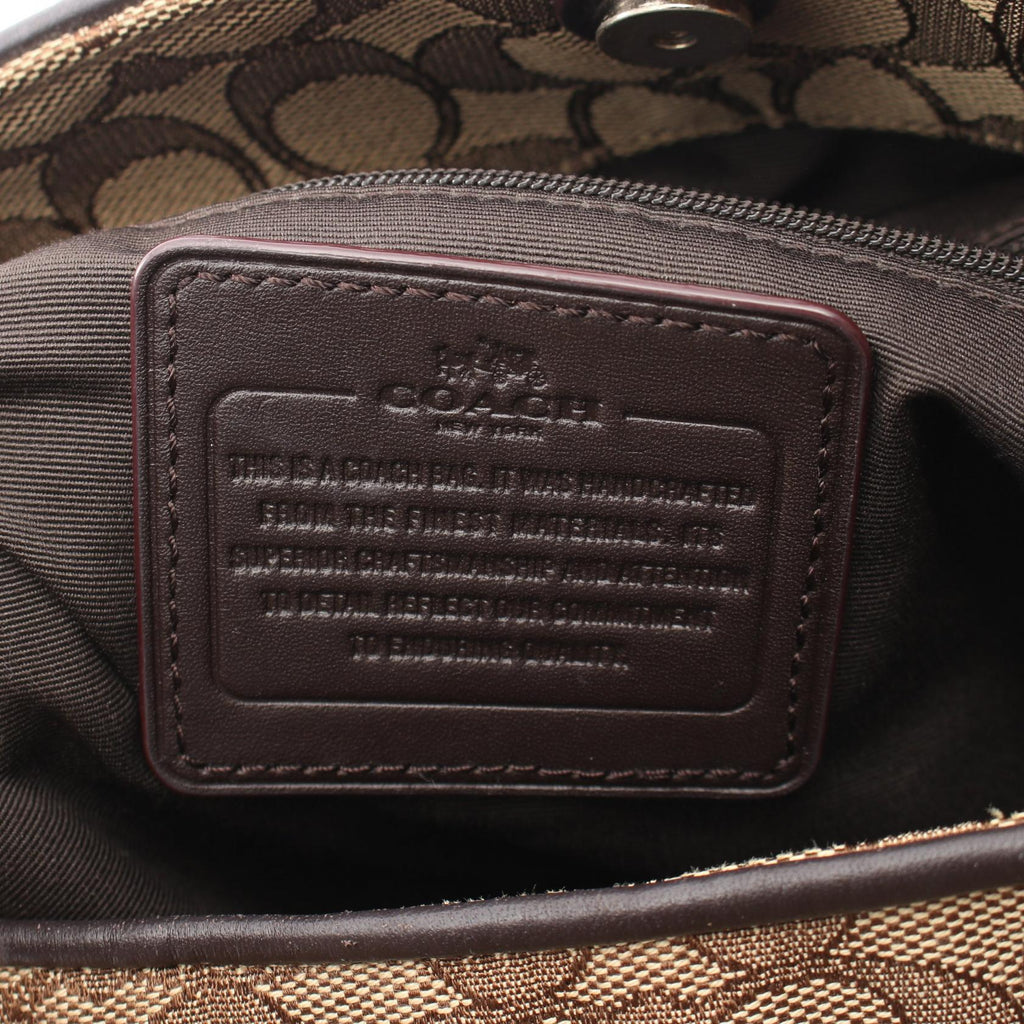 COACH Coach Outline Signature Phoebe Shoulder Bag Beige/Brown Canvas×leather F36424 image 4