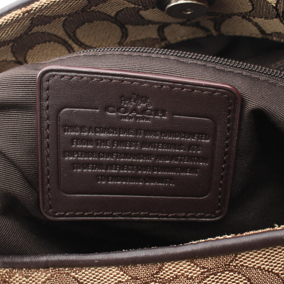 COACH Coach Outline Signature Phoebe Shoulder Bag Beige/Brown Canvas×leather F36424 image 4