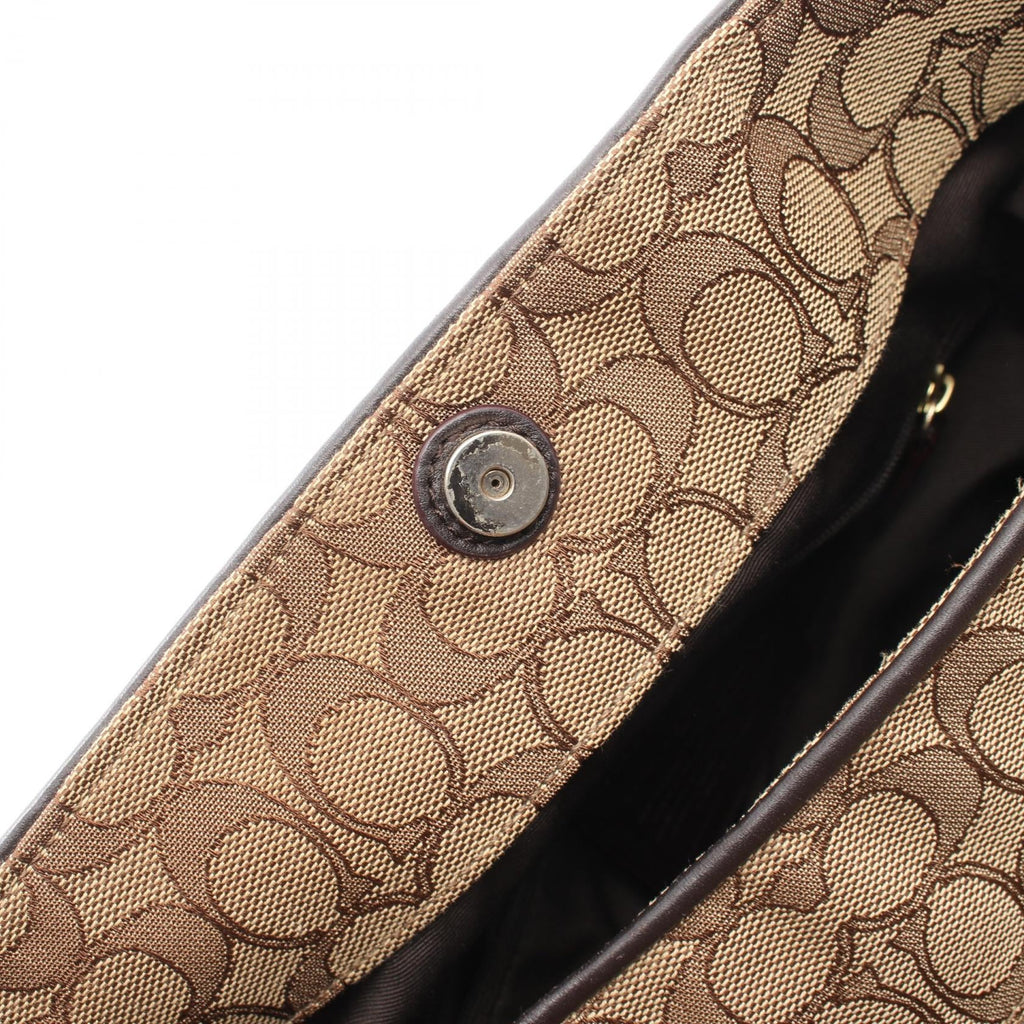 COACH Coach Outline Signature Phoebe Shoulder Bag Beige/Brown Canvas×leather F36424 image 8
