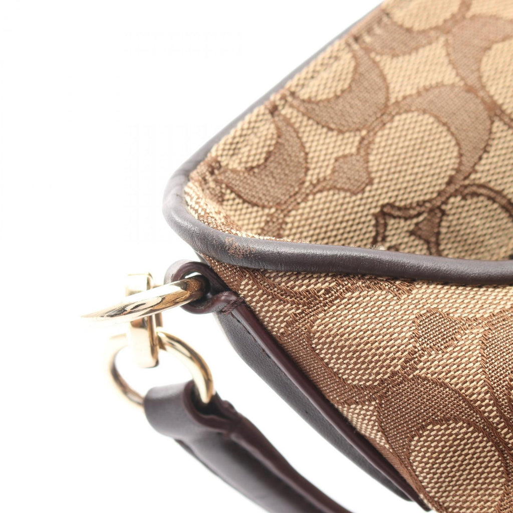 COACH Coach Outline Signature Phoebe Shoulder Bag Beige/Brown Canvas×leather F36424 image 9