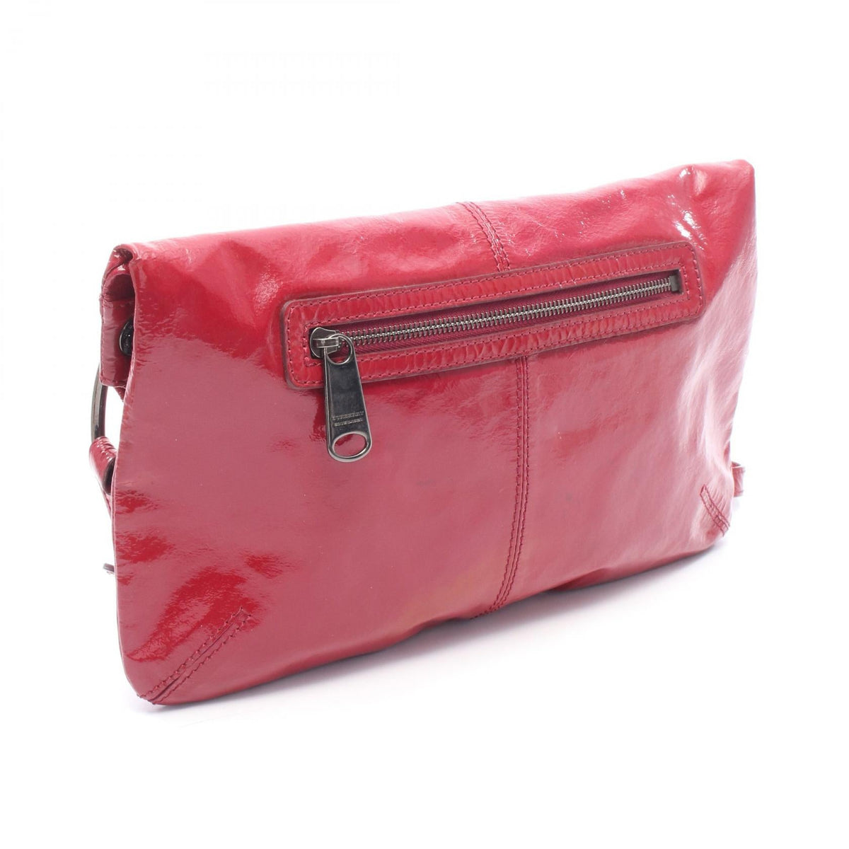 BURBERRY Burberry Shoulder Crossbody Bag Patent Leather Red Used Women image 2
