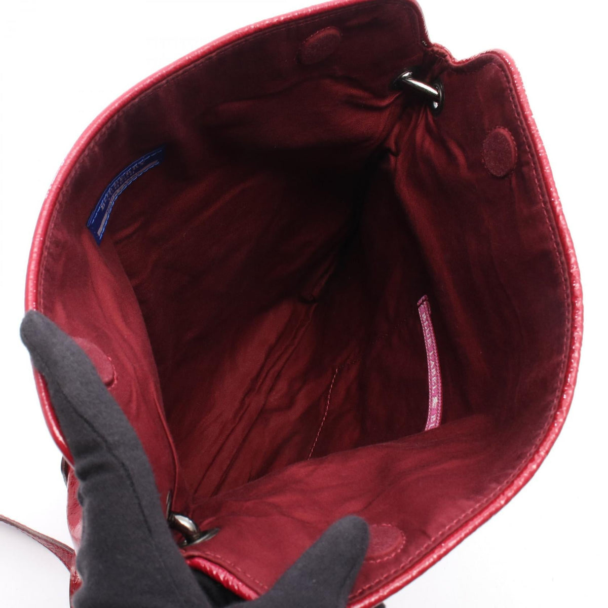 BURBERRY Burberry Shoulder Crossbody Bag Patent Leather Red Used Women image 3