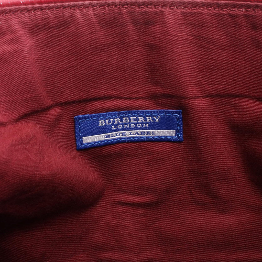 BURBERRY Burberry Shoulder Crossbody Bag Patent Leather Red Used Women image 4