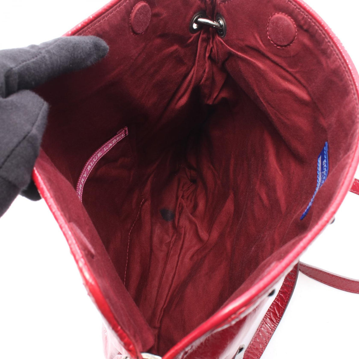 BURBERRY Burberry Shoulder Crossbody Bag Patent Leather Red Used Women image 6
