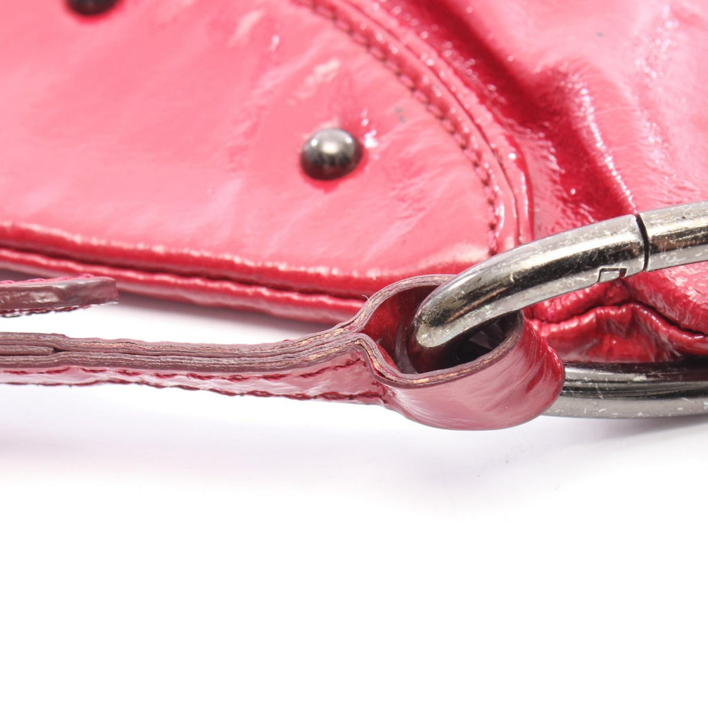 BURBERRY Burberry Shoulder Crossbody Bag Patent Leather Red Used Women image 9