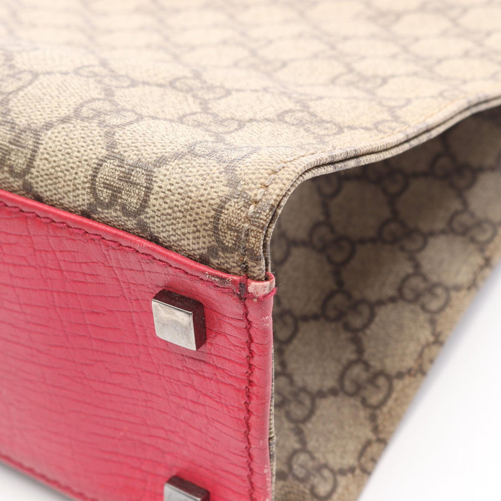 GUCCI Gucci Gg Supreme Tote Bag Beige/Pink Pvc Coated Canvas×leather 91249 image 12