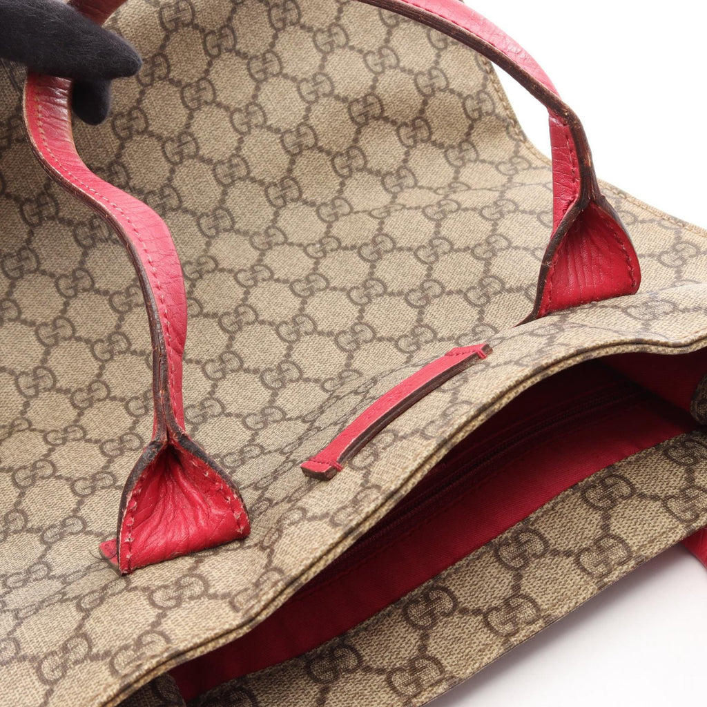 GUCCI Gucci Gg Supreme Tote Bag Beige/Pink Pvc Coated Canvas×leather 91249 image 18