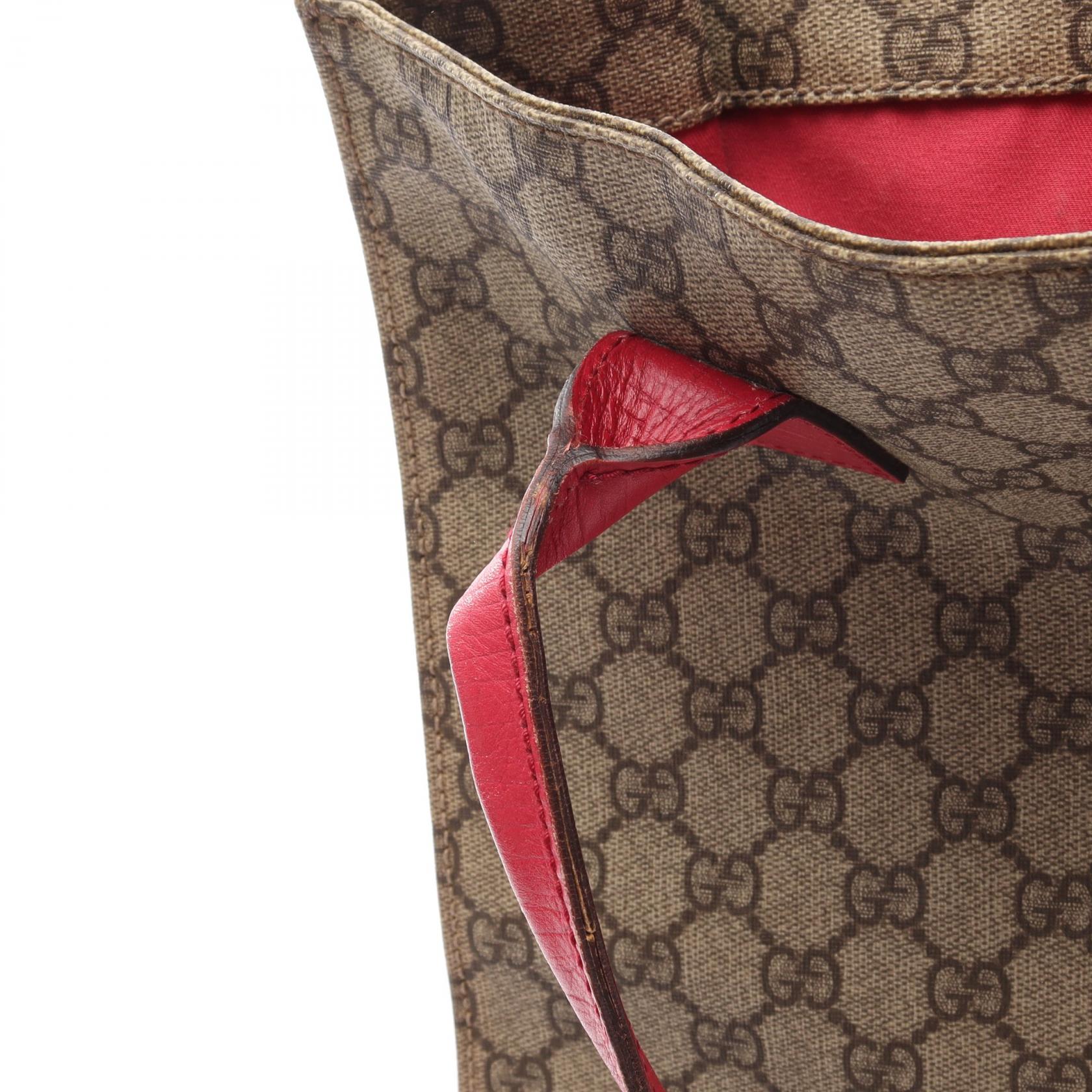 GUCCI Gucci Gg Supreme Tote Bag Beige/Pink Pvc Coated Canvas×leather 91249 image 19
