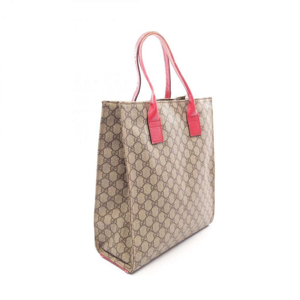 GUCCI Gucci Gg Supreme Tote Bag Beige/Pink Pvc Coated Canvas×leather 91249 image 2