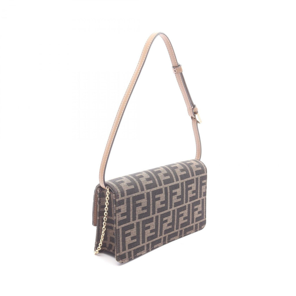 FENDI Fendi Baguette Zucca Chain Shoulder Handbag 8m0498a98pf0a6e Canvas Leather New image 2