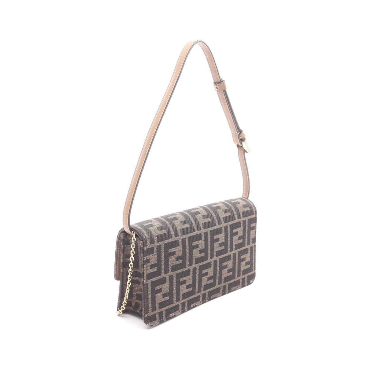 FENDI Fendi Baguette Zucca Chain Shoulder Handbag 8m0498a98pf0a6e Canvas Leather New image 2