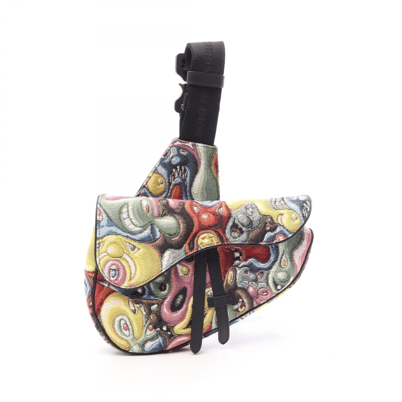 DIOR Dior Diol × Kenny Scharf Saddle Saddle Waist Bag Body Bag Black/Multicolor Canvas×leather 11199830 image 1